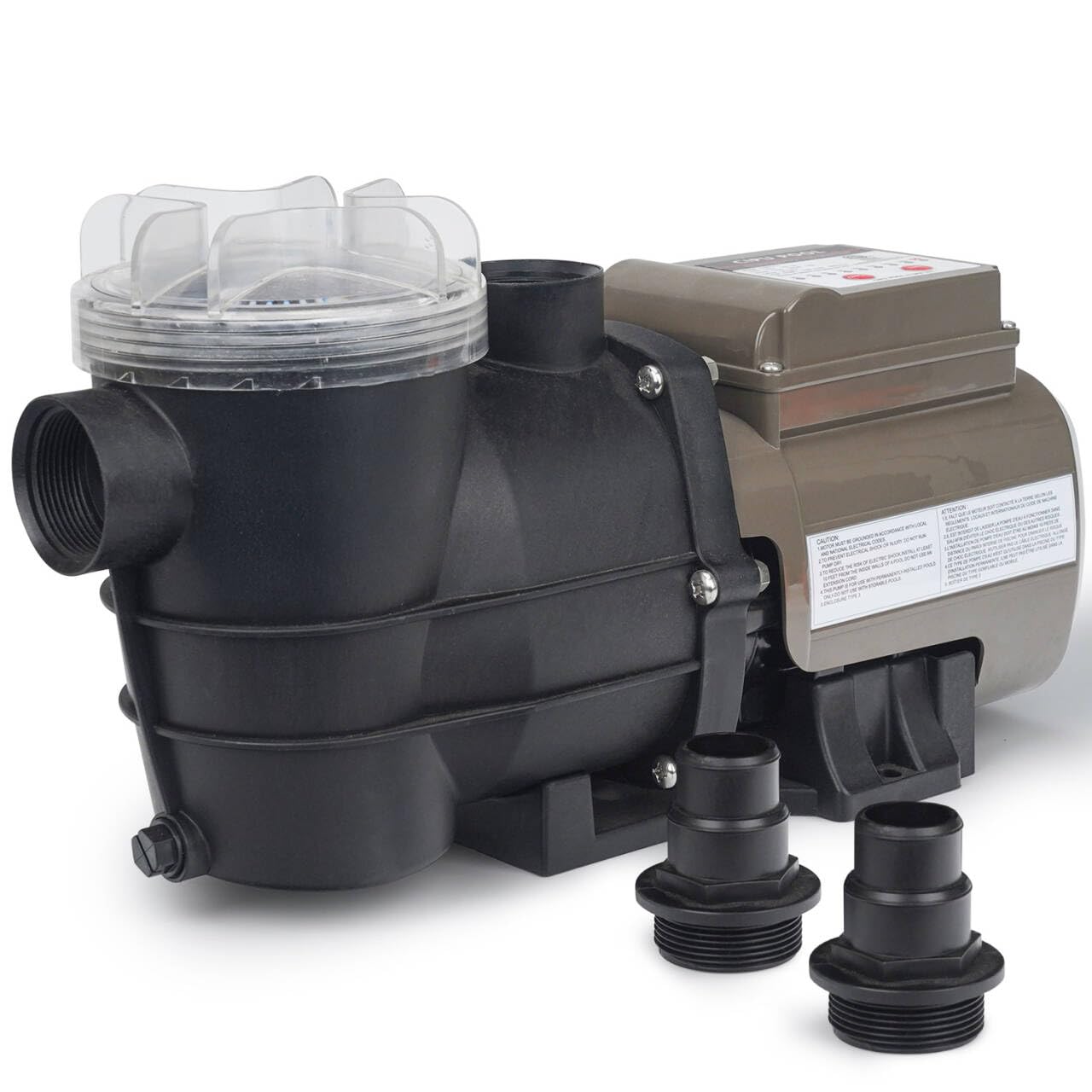 Photo 1 of CIPU 0.35HP Pool Pump with Timer 2700GPH 115V Powerful Self Priming Above Ground Swimming Pool Pump with Filter Basket Low Noise for Pools Hot Tub Spa Water Circulation