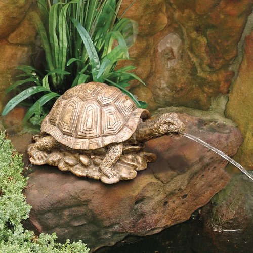 Beckett Corporation Turtle Spitter Statue Décor for Your Pond