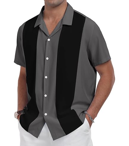 Amazon.com: Maximos Men's Retro Charlie Sheen Two Tone Guayabera