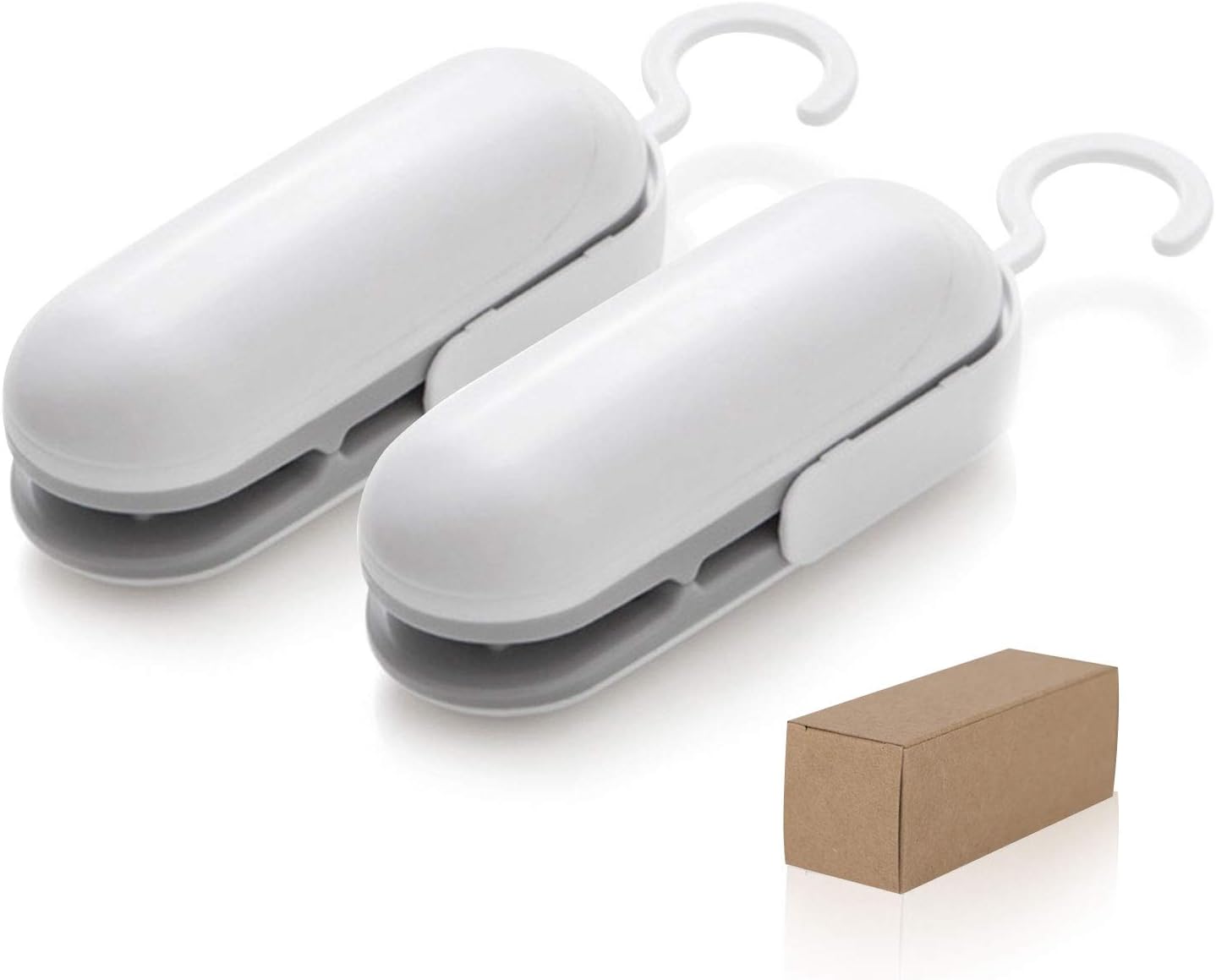 2 Pack Heat Sealer, Upgraded Version of Chip Bag Sealer, Portable 2 in 1 Mini Heat Sealer for Plastic Bags Storage, Handheld Food Sealer, Cutting Type Bag Sealer Heat Seal, which can seal snack or food bags anytime, anywhere (Gray)