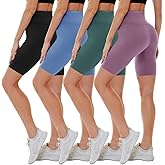 CAMPSNAIL 4 Pack Biker Shorts for Women High Waist - 5"/8" Tummy Control Soft Athletic Yoga Workout Running Gym Shorts