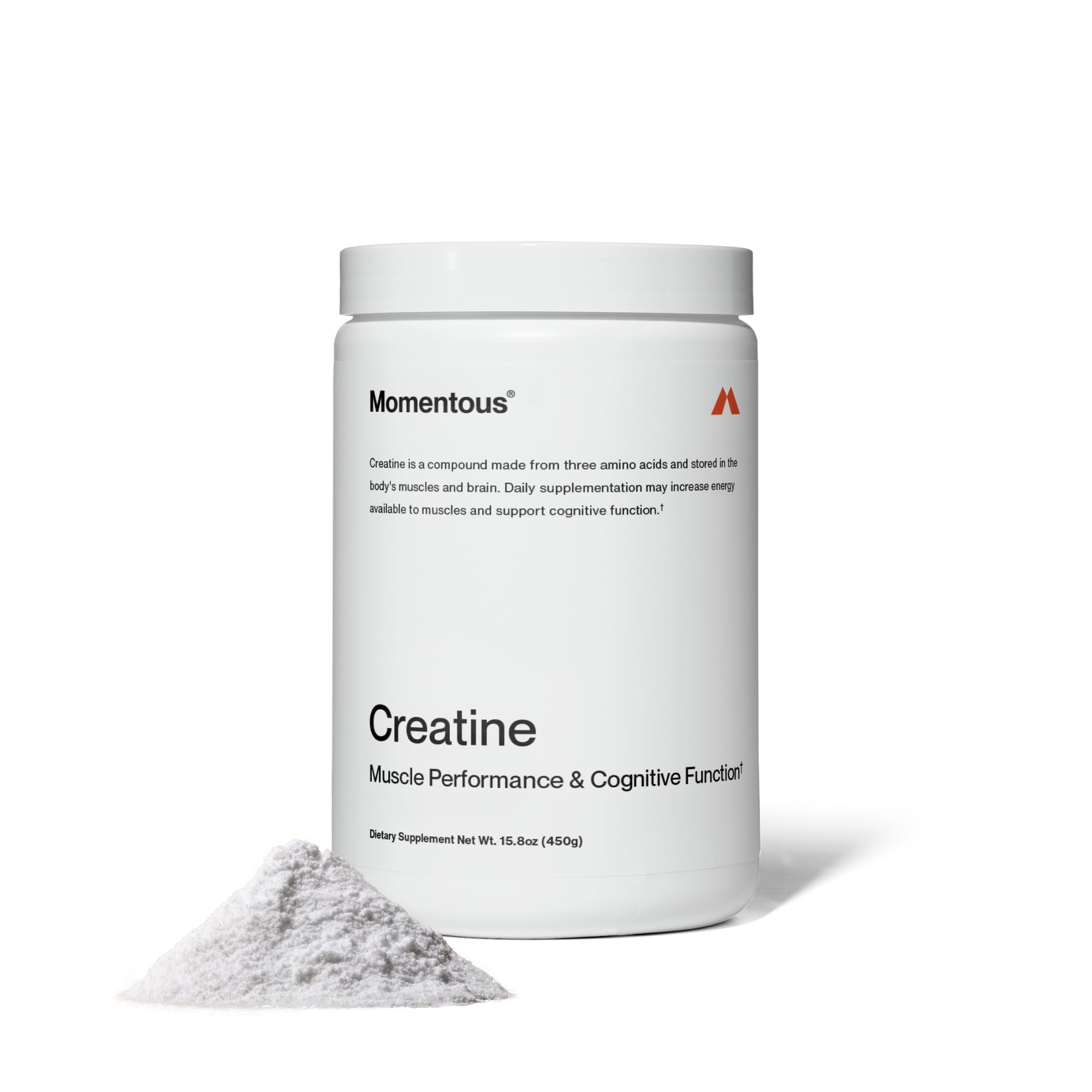 Momentous Creatine Monohydrate Powder - Creapure Creatine Powder - Supports Strength, Lean Muscle, & Recovery for Men & Women - NSF Certified for Sport - 5 g per Serving - 90 Servings