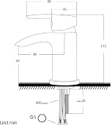 Hapilife Chrome Brass Waterfall Bath Tap & Basin Mixer Tap Set with Slotted Pop view 7