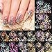 Hot Nail Art! AMA(TM) 12 Boxes Mixed Mini Round Thin Nail Art Glitter Paillette Shinning Nail Mirror Powder Nail Tip Bottle Gel Polish Decoration Makeup Art DIY Chrome Pigment (Multicolor)