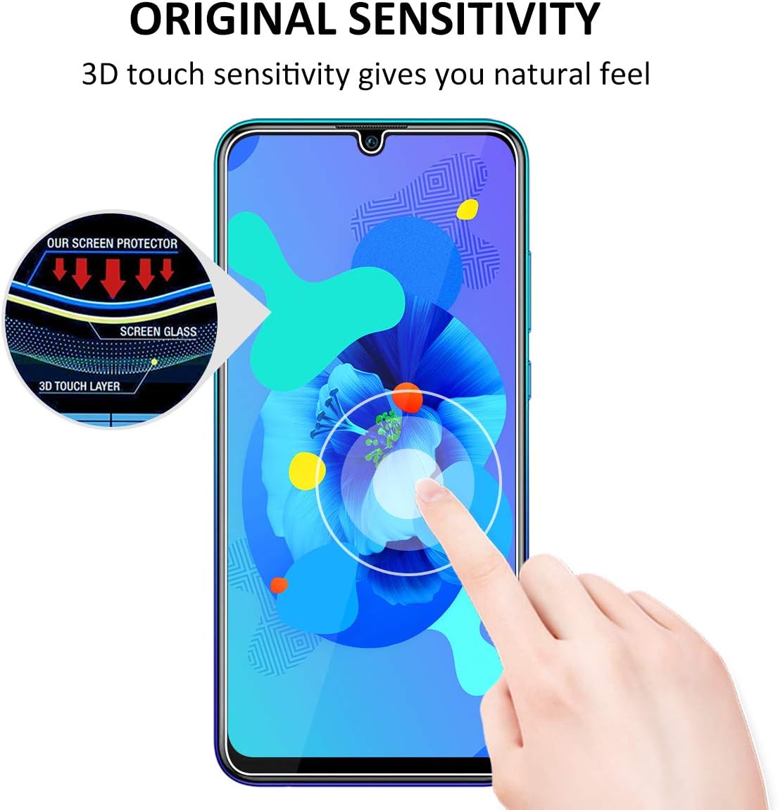 HUSHER [2 Pack Screen Protector for Huawei P Smart 2019 - Image 4