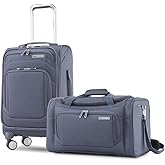Samsonite Ascentra Softside Luggage, 2-Piece Set (Duffel/19 inch Carry-on), Slate
