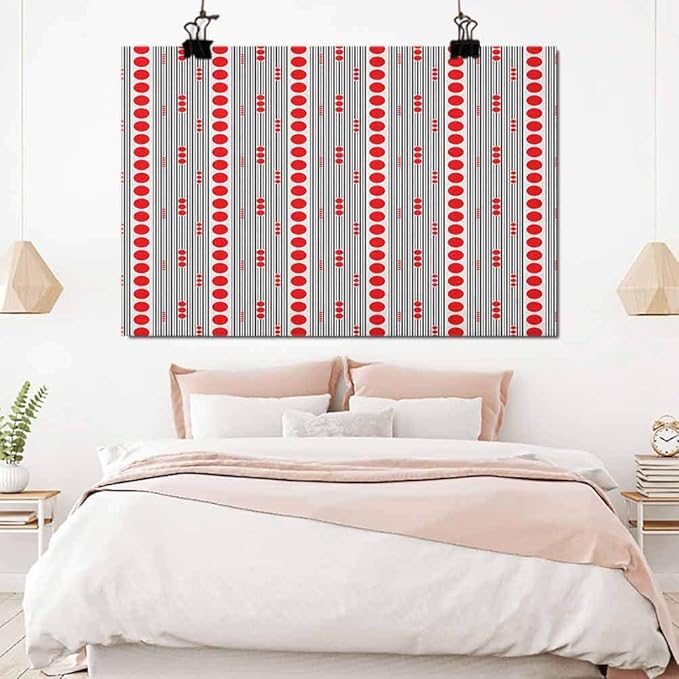 Modern Wall Art Decor Vertical Black Stripes