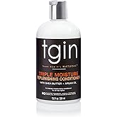tgin Triple Moisture Replenishing Conditioner for Natural Hair – Conditioner for Women with Deep Hydration for Soft, Shiny, Manageable Curls – Easy Detangling, Frizz Control, Color Safe (13 oz)