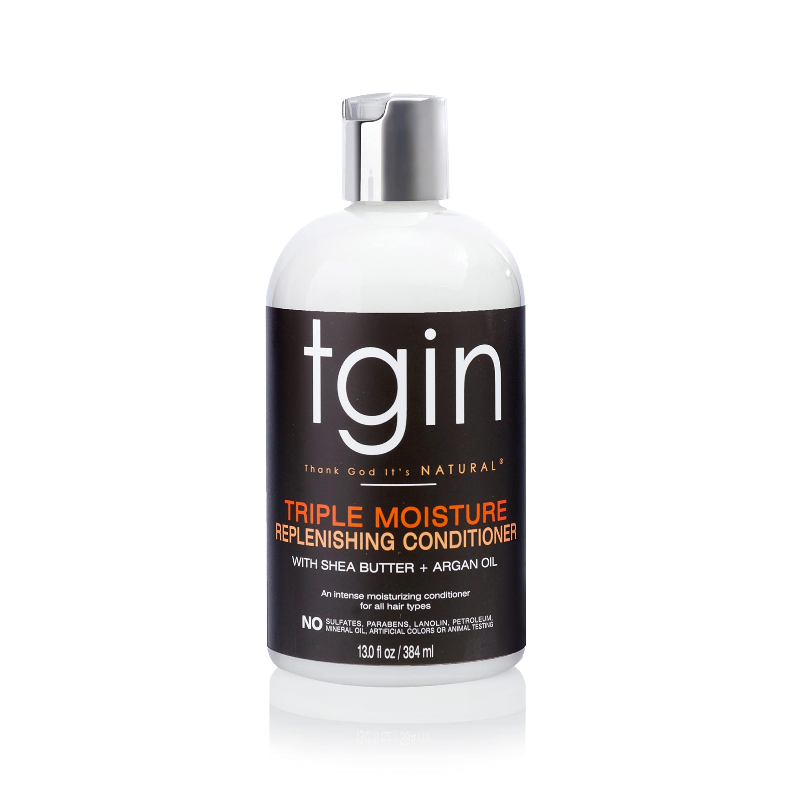 Thank God It's Natural Triple Moisture Replenishing Conditioner, With Shea Butter & Argan Oil, for All Hair Types, Hydrates, Smooths & Repairs 384 ml (Pack of 1)