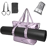 FLOCURE Yoga Mat Bag, Yoga Gym Bag Tote Bag with Multi Pockets For Women & Men, Yoga Mat Carrier for Pilates Travel Workout Office