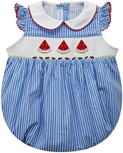 Watermelon Smocked Girls Bubble