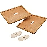 KAIMONOYOU 2Pcs Beeswax-Coated Beehive Inner Cover for 10-Frame Box | In-Hive Cover With Ventilation Slots, Fits Standard 10-Frame Hives, Includes 2 Escape Preventers