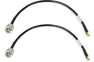 WIZACE 1ft N Male to SMA Male Pure Copper Low Loss Cable 2PCS, S-MR240 Extension Coaxial for 3G 4G 5G 6G LTE ADS-B Ham GPS WiFi RF Radio to Antenna or Surge Arrester Use (50 Ohm Not for TV)