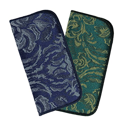 2 Pack Soft Eyeglass Slip Case For Women & Men In A Variety of Colors & Patterns