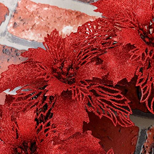 Hot Sale!!Woaills Window Ornament Garland Wreath,Christmas Party Leaf Door Wall Decoration Diameter - 35cm/13.7'' (red)