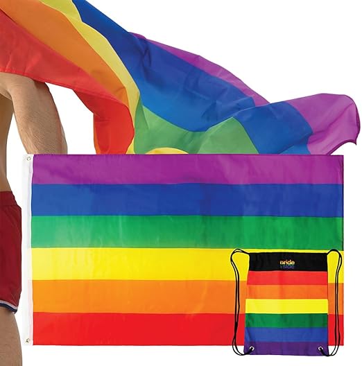 Amazon Com The Pride Side Gay Pride Flag Set 3x5 Feet Hangable