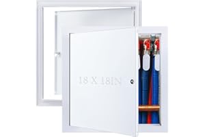 Gisafai 18 x 18 Inch Metal Access Panel for Drywall Ceiling Attic Door Plumbing Wall Access Doors Electrical Panel Cover Heavy Duty Wall Hole Cover, White