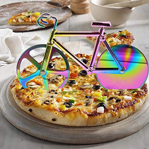 Fiets Pizzasnijder Van Roestvrij Staal Pizzasnijder Met Antiaanbaklaag Pizzasnijder Fiets Bicycle Pizza Cutter Pizza… - Afbeelding 6