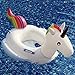 DMAR Pool Floats Unicorn Rainbow Kids Seat Boat Inflatable Water Raft Swim Ring Water Fun