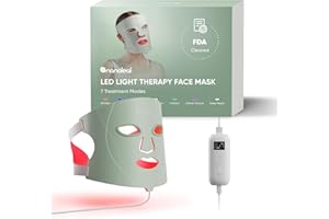 Nanoleaf FDA-Cleared LED Face Mask with 7 Light Therapy Modes - Professional Red, Blue & NIR Light Treatment Device for Wrinkles, Acne & Skin Rejuvenation - 432 LEDs, Rechargeable