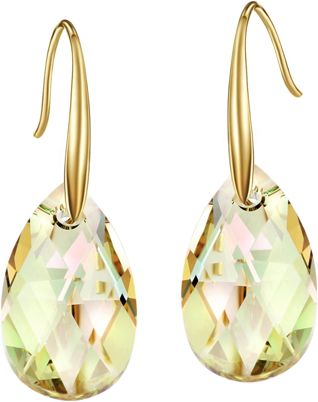 Ananth JewelsSwarovski Austria Crystal Gold Plated Charm Dangle Drop Earrings for Women