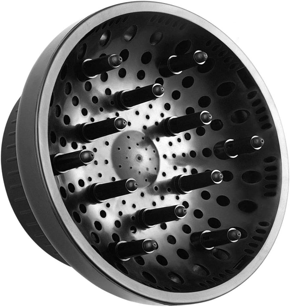 BestTrendy Professional Universal Hair Diffuser Attachment, Suitable for 1.4-inch to 2.7-inch Blow Dryers, Perfect for Curly or Wavy Hair (Black)