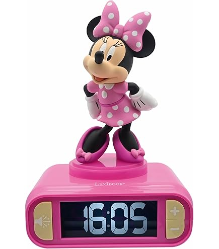 Amazon.com: Lexibook, Disney, Minnie Nightlight Alarm Clock