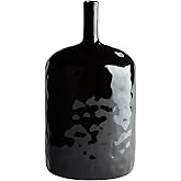 Mud Pie Black Bottle Vase, Large