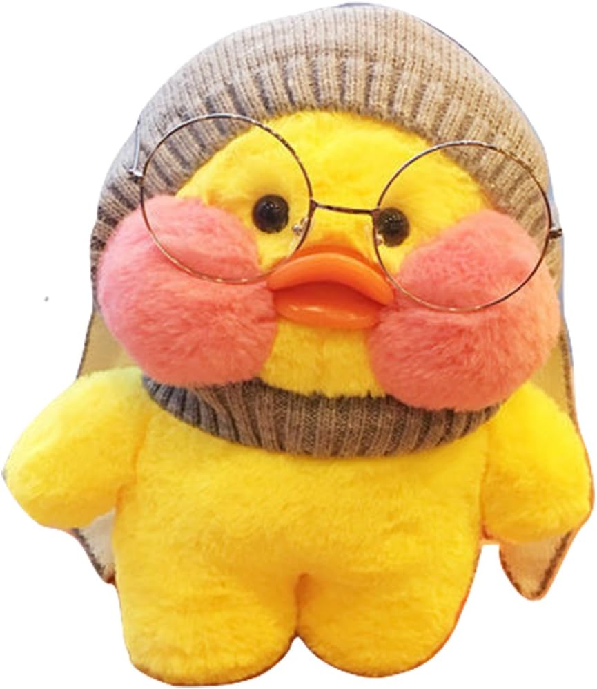Peitero South Korean net red hyaluronic small yellow duck plush doll toy duck gift,30cm