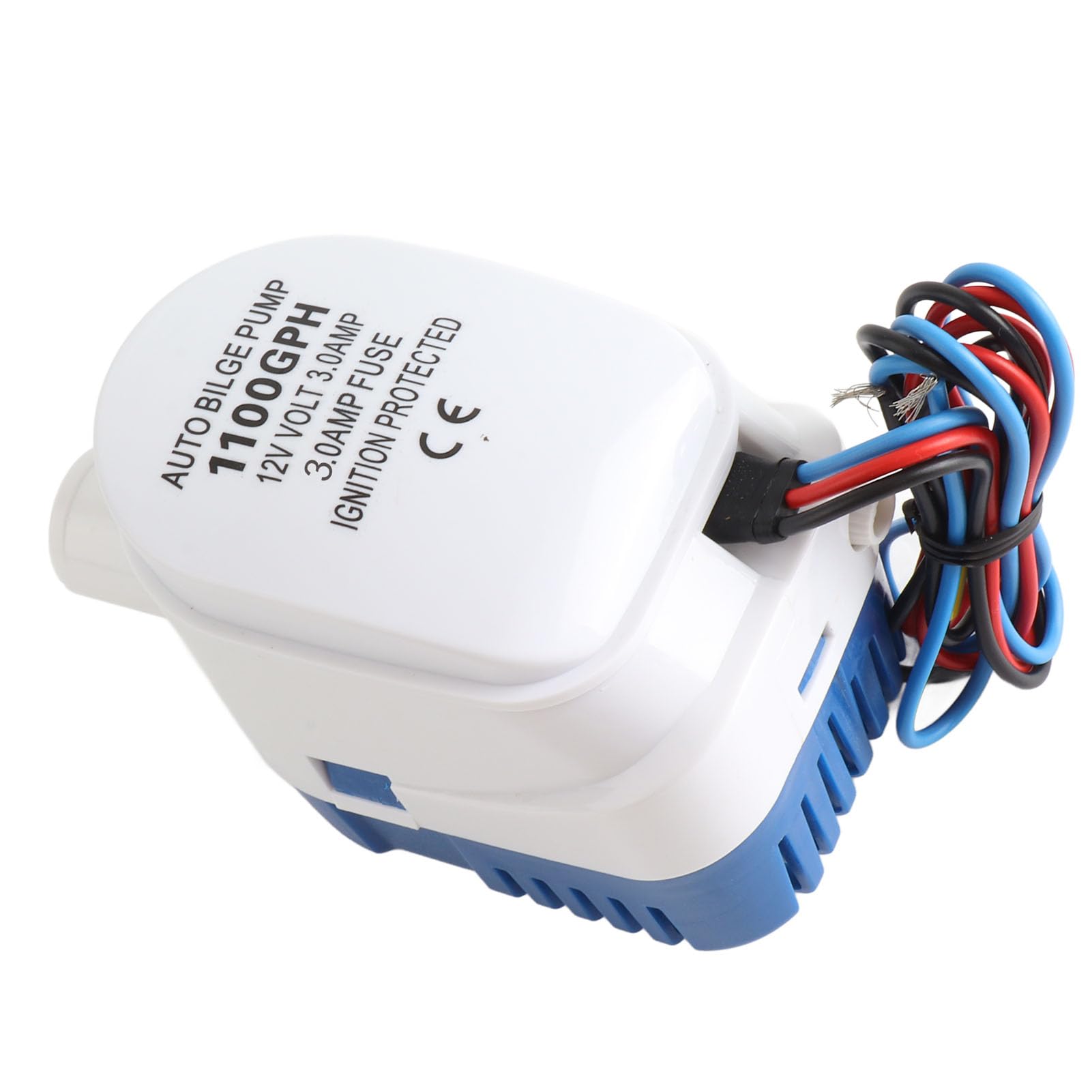 Wakects Auto Bilge 1100GPH Boat 12V Marine Automatic Submersible Bilge with Float Switch, Compact, Efficient, Rustproof for Boat Ponds Pools