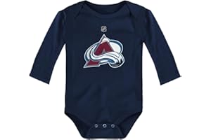 Outerstuff NHL Newborn & Infants 0-24 Months Primary Logo Long Sleeve Onesie Bodysuit Creeper Romper