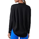 altiland Drawstring Side Ruched Long Sleeve Workout Shirts for Women, Buttery Soft Running Gym Athletic Yoga Tops Loose Fit
