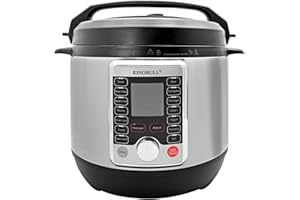 KINGBULL 12-in-1 Electric Pressure Cooker, Slow Cooker, Rice Cooker, Steamer, Sauté, Yogurt Maker & Warmer, One-Touch Programs,Support DIY,Stainless Steel/Black. (6 Quart)