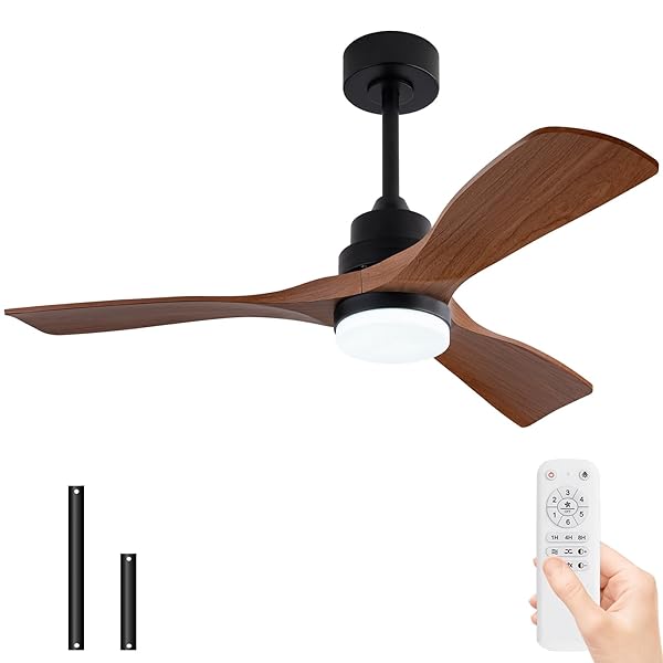 OMYU 42 INCH CEILING FANS WITH LIGHTS AND...