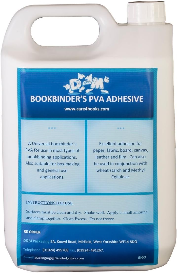 care4books BOOKBINDERS PVA Adhesive - 5kg bottle of bookbinding glue