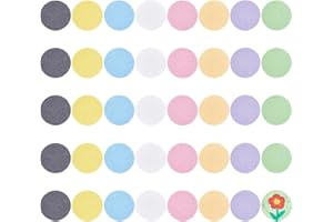 BENECREAT 40Pcs 8 Colors 3D Foam Texture Paper, 2.6 Inch Round Magic Puffy Paint Foam Texture Paper for 3D Acrylics Painting 