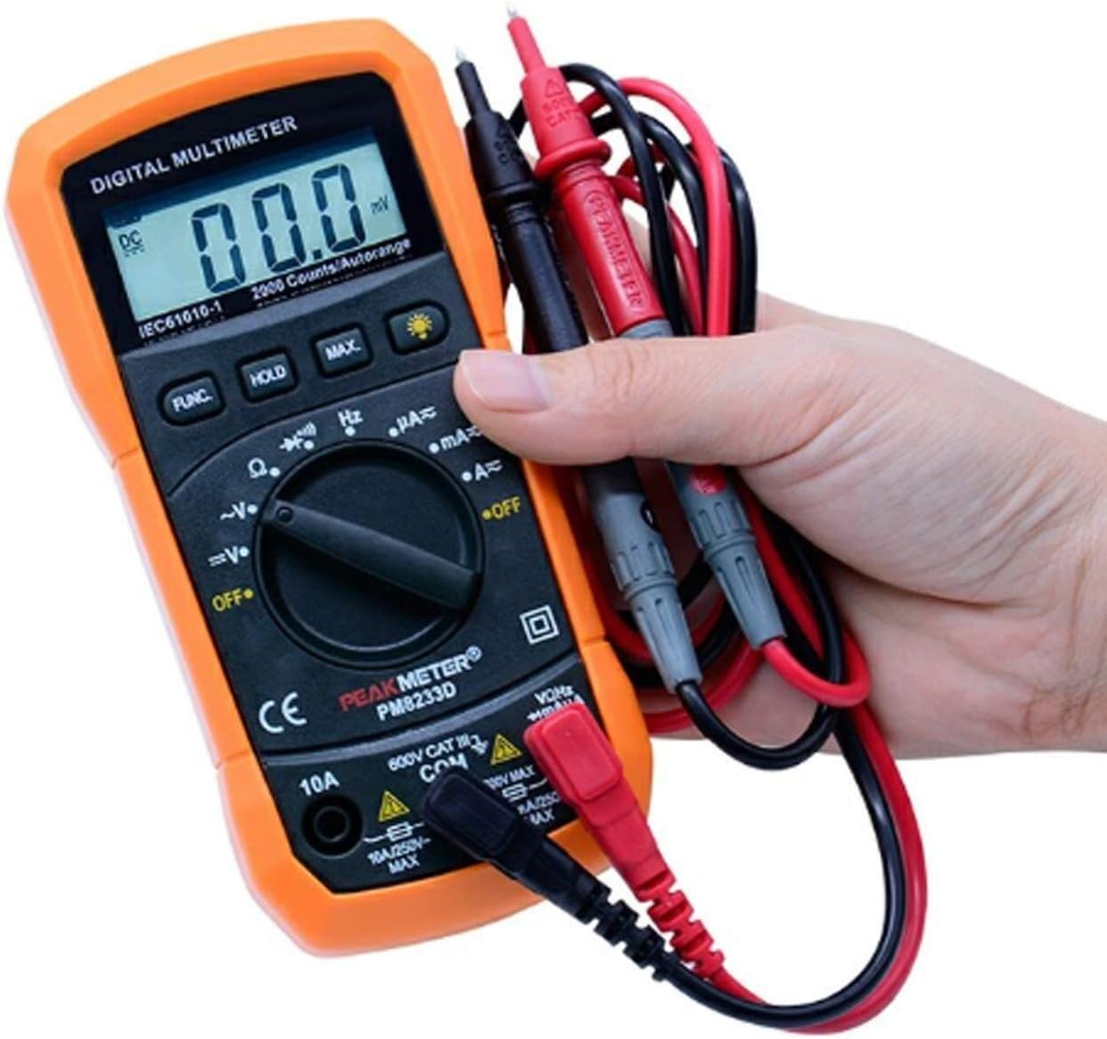 Multimeter, Digital Multimeter Tester 2000 Counts LCD Display