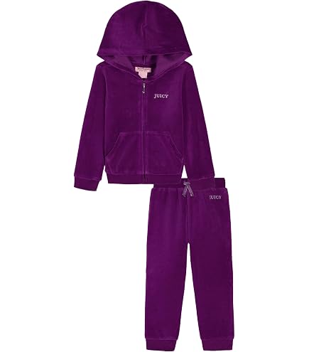 Amazon.com: Juicy Couture Girls' Plush Velour Pant and Hoodie