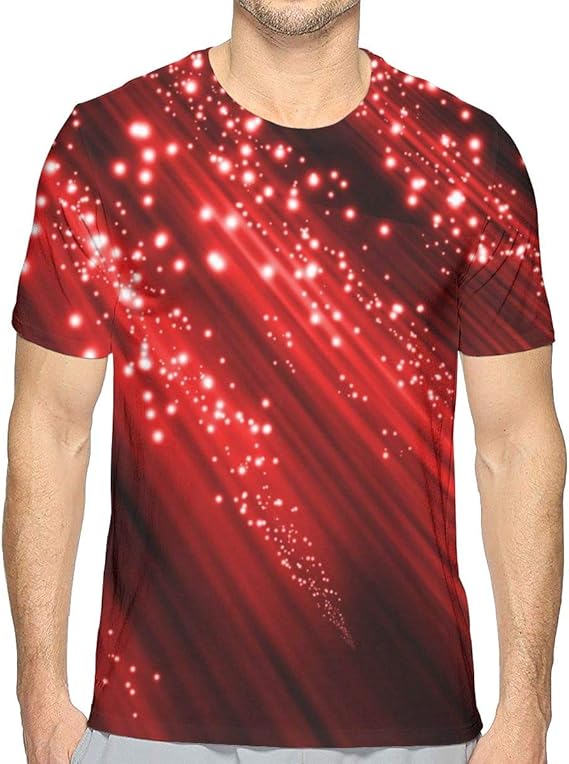 Amazon Co Jp Tシャツ 赤いきらめき 半袖 服 メンズ 夏 カジュアル ファッション 丸襟 柔らかい 快適 服 ファッション小物