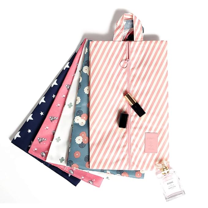 Schuhtasche,5er Pack Schuhbeutel Wasserfeste Frau Daman Schuhtaschen mit Transparentem Fenster für Reise Koffer Sport Kosmeti