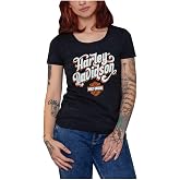 Harley-Davidson Women's Arcane Short Sleeve Scoop Neck T-Shirt - Black
