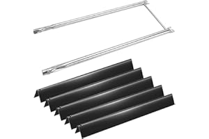 Paayox 7534 Flavorizer Bar and 7507 Burner Tube for Weber Genesis Silver A Grills, Weber Spirit 200 Series Spirit E210 S210 Spirit 500 Grills (Side-Mounted Control), 21.5" Porcelain Steel