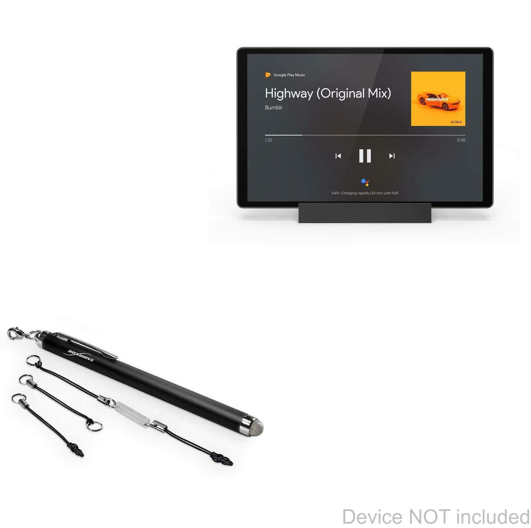 Lenovo Tab M10 FHD Plus (2nd Gen) Stylus Pen, BoxWave [EverTouch Capacitive Stylus] Fiber Tip Capacitive Stylus Pen for Lenovo Tab M10 FHD Plus (2nd Gen) - Jet Black