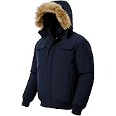 UIQUR Men's Winter Coat Warm Puffer Jacket Down Hooded Parka Waterproof Thicken Snow Coats with Pockets