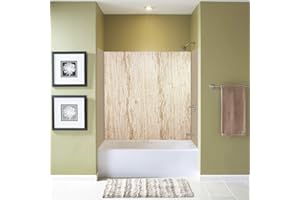 Transolid EWK603672-43 Expressions 3-Panel Shower Wall Kit, 36-in L x 60-in W x 72-in H, Sorento