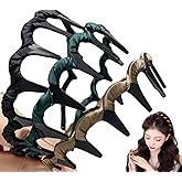 3Pack Vintage High Cranium Artificial Hairband, Retro High Skull Headband for Women's Hair Hairband,Non-Slip HairBand with Teeth,Vintage Elegant Hair Accessories for Wedding Party (Simple, One Size)