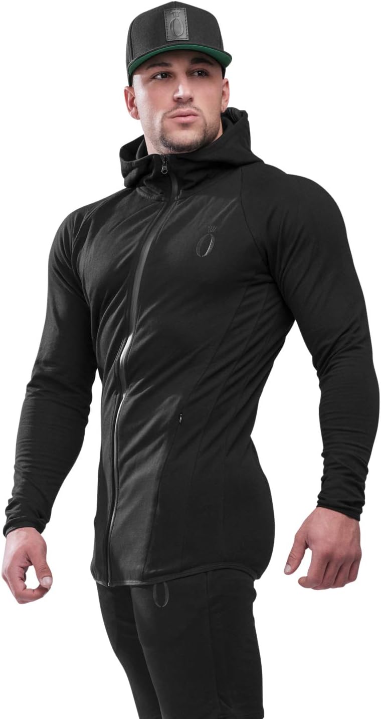 HERA x HERO DLUXX Athletic Zip Up Hoodie | European Taper & Our Hero Fit, Mens