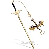 Fourth Wing Fantasy Novelty Sword Bookmark Dragon Book Marks for Book Lovers Reading Men Gifts