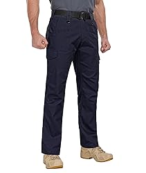 Zoofly Cargo Pants for Men Elastic Waist Ripstop