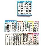 Bingo Paper Game Cards - 1 card - 10 sheets - 100 books of 10 sheets